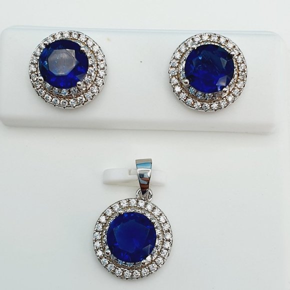 "925 Sterling Silver Cubic Zircon Jewelry Set, UU1P7A7037 - Picture 5 of 8